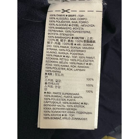 Old Navy Kids Dress Girl's Size Medium Navy Knit Taffeta Plaid Holiday Lining - Picture 11 of 13